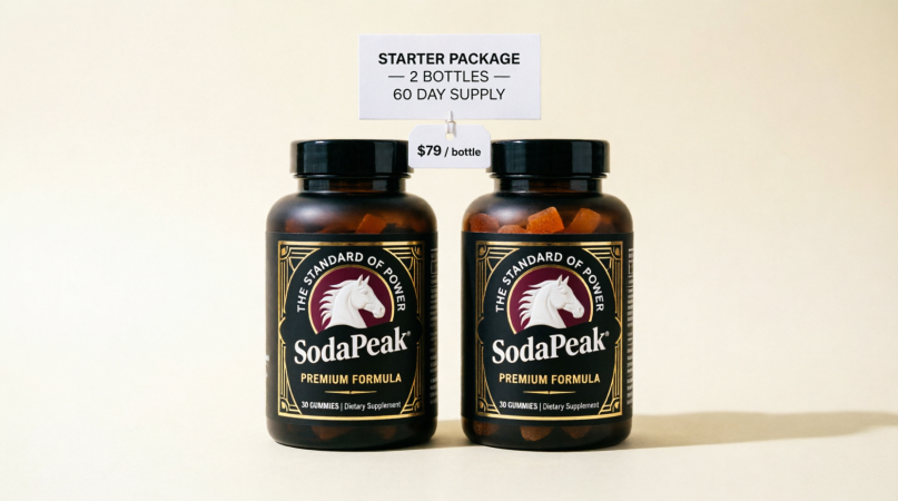 two bottles of men's wellness gummies starter package
