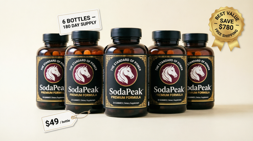 six bottles of men's wellness gummies best value package